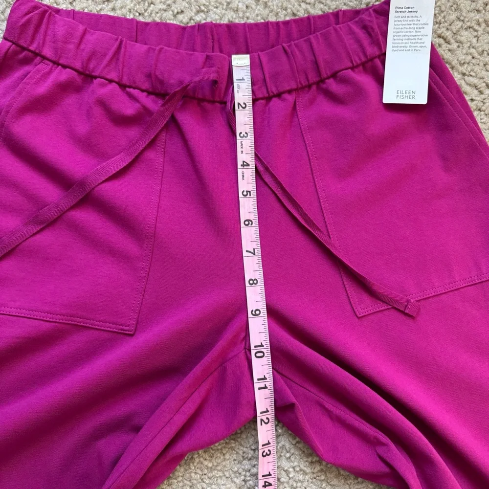 Eileen Fisher Sangria Wide Leg Cropped Pants XS Casual Comfort NWT - Picture 7 of 11